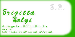 brigitta malyi business card